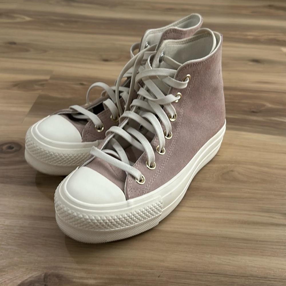 Converse Light Purple Platform High Tops